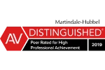 Av Distinguished Peer Rated for High Professional Achievements 2019 - Badge